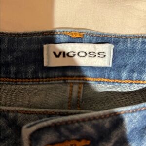 Vigoss Dark Blue Jean Pants with Orange Stitching